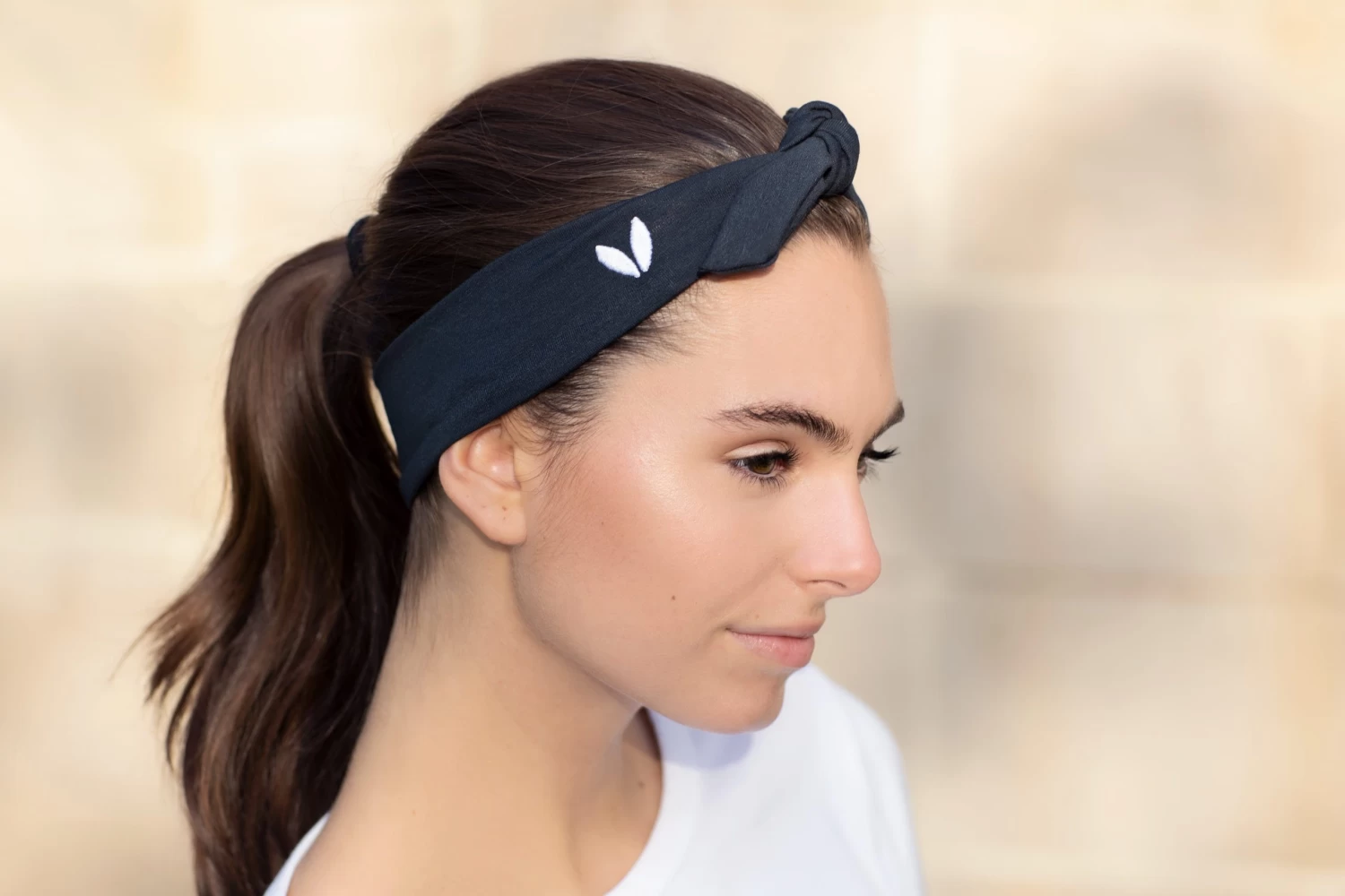 Charcoal Tie Headband 3 Charcoal Tie Headband - Image 3