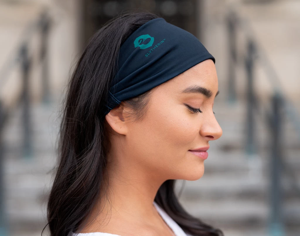 Slytherin™ Hunter Green Scrunch Headband 3 Slytherin™ Hunter Green Scrunch Headband - Image 3