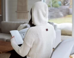 White Speckled Knit Hoodie -Love Your Melon 9Y3A8096 Detail db5e3945 7577 4725 99ac b0651e7daafe scaled