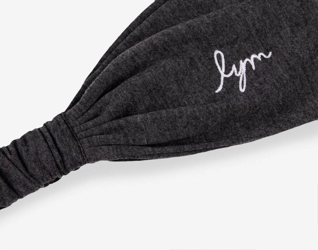 Black Tri-Blend Scrunch Headband 2 Black Tri-Blend Scrunch Headband - Image 2