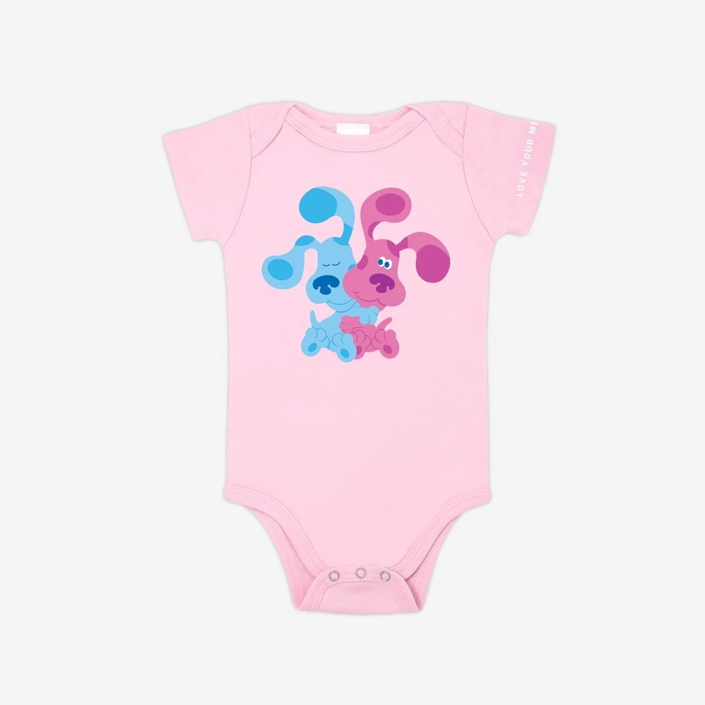 Blues Clues Blue And Magenta Pink Baby Bodysuit 1 Blues Clues Blue And Magenta Pink Baby Bodysuit