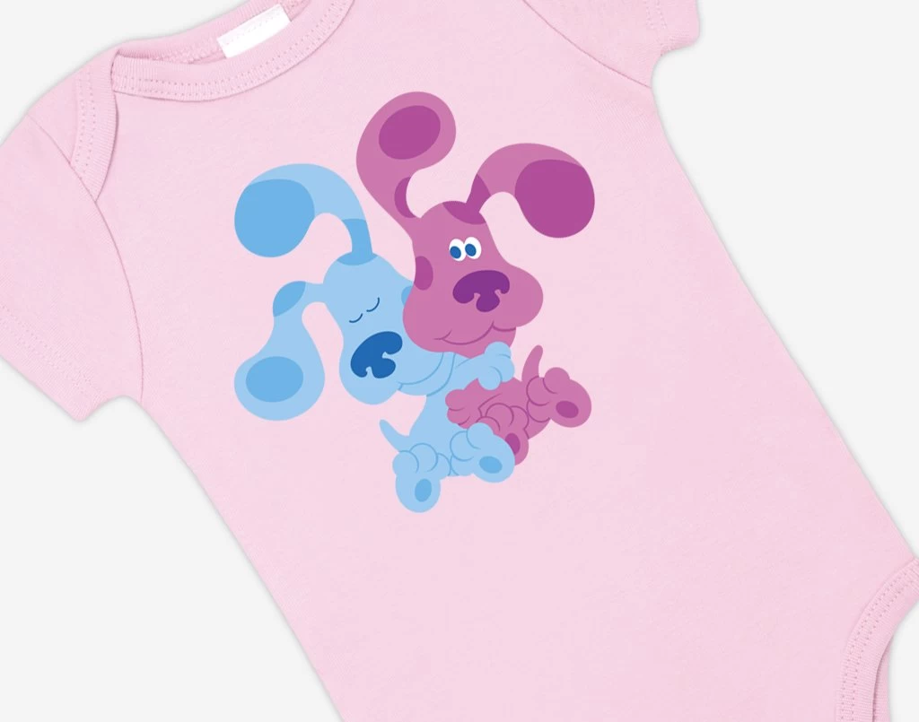 Blues Clues Blue And Magenta Pink Baby Bodysuit 2 Blues Clues Blue And Magenta Pink Baby Bodysuit - Image 2