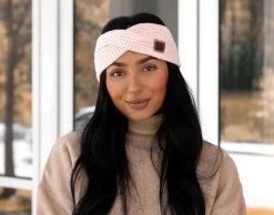 Blush Criss-Cross Headband -Love Your Melon Blush Criss Cross Headband Model Crop