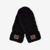 Black Cable Knit Mittens