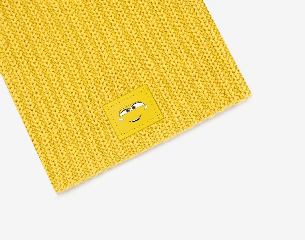 Cars Cruz Face Gold Toddler Beanie 2 Cars Cruz Face Gold Toddler Beanie - Image 2