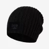Black Chenille Patch Beanie