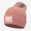 Misty Rose Cloud Pom Beanie