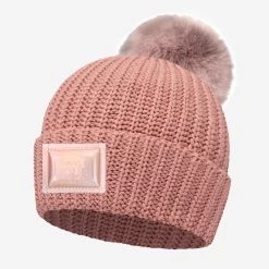 Misty Rose Cloud Pom Beanie