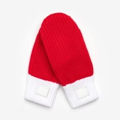 Red And White Santa Mittens