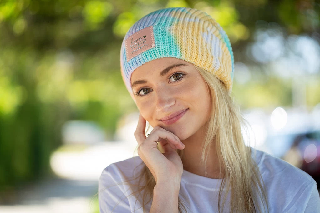 Sherbet Tie Dye Lightweight Beanie 3 Sherbet Tie Dye Lightweight Beanie - Image 3