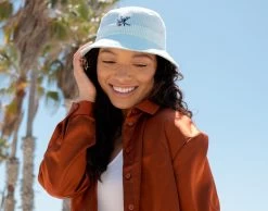 Goofy Green Seersucker Bucket Hat -Love Your Melon DSC01985