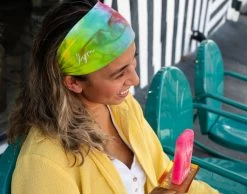 Rainbow Tie Dye Scrunch Headband -Love Your Melon DSC02557