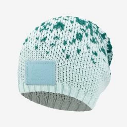 Seafoam, Biscay, And White Fair Isle Beanie