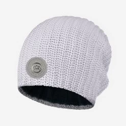 High Rise Gray Fleece Lined Beanie