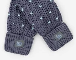 Light Charcoal And Light Blue Fair Isle Hearts Mittens 6 Light Charcoal And Light Blue Fair Isle Hearts Mittens -Love Your Melon FairIsleLightCharcoalLightBlueMittens B