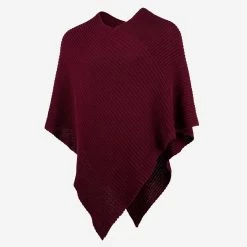 Burgundy Gold Foil Knit Shawl