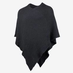 Dark Charcoal Gold Foil Knit Shawl