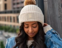 Gemini Zodiac Natural Pom Beanie -Love Your Melon GeminiPom 2529e840 080e 4fe4 a584 08b1b0b10284