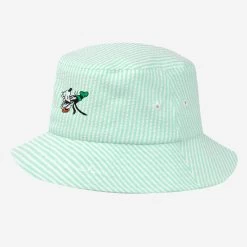 Goofy Green Seersucker Bucket Hat