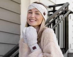 Gray Speckled Mittens -Love Your Melon Gray Speckled Mittens Knit Accessories