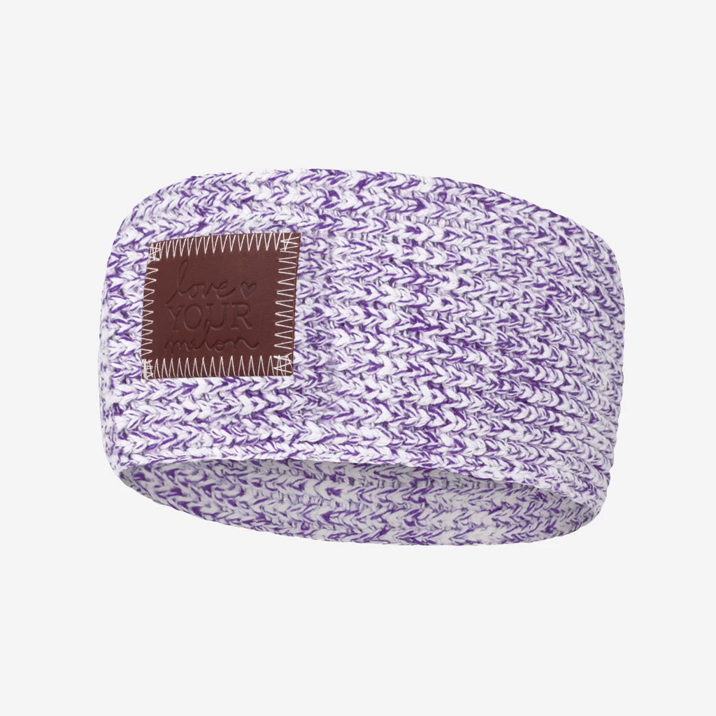 Purple Speckled Knit Headband 1 Purple Speckled Knit Headband