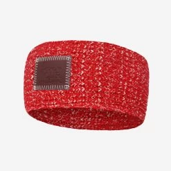 Red And White Speckled Knit Headband