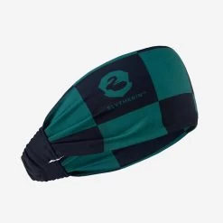 Slytherinâ„¢ Hunter Green And Black Checkered Scrunch Headband