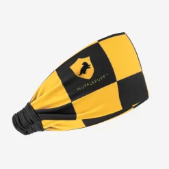 Hufflepuff™ Black And Gold Checkered Scrunch Headband