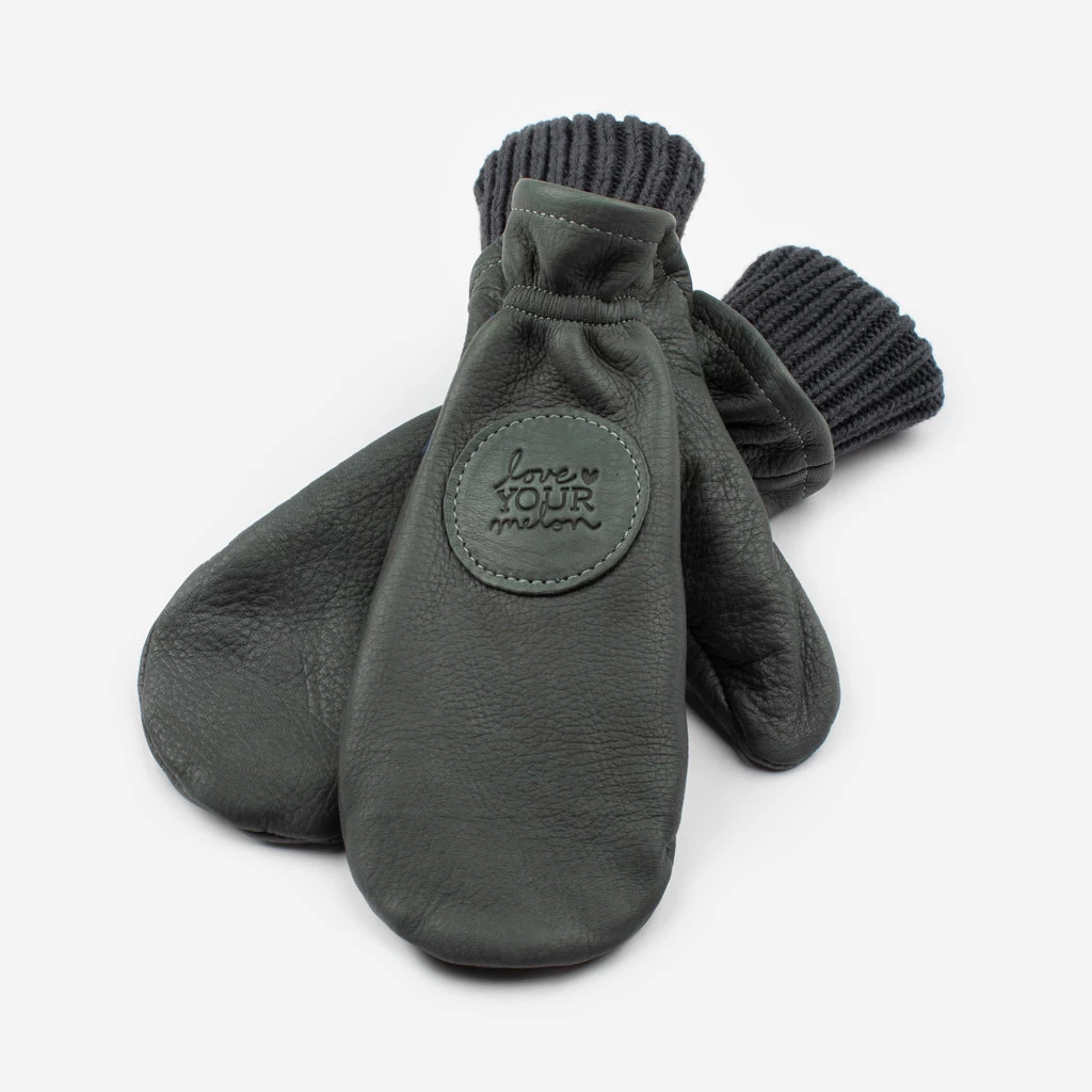 Hunter Leather Knit Mittens (Hunter Knit Liner) 1 Hunter Leather Knit Mittens (Hunter Knit Liner)