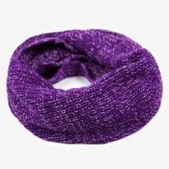 Purple And White Speckled Infinity Scarf