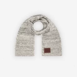 Kids Black Speckled Flat Knit Scarf