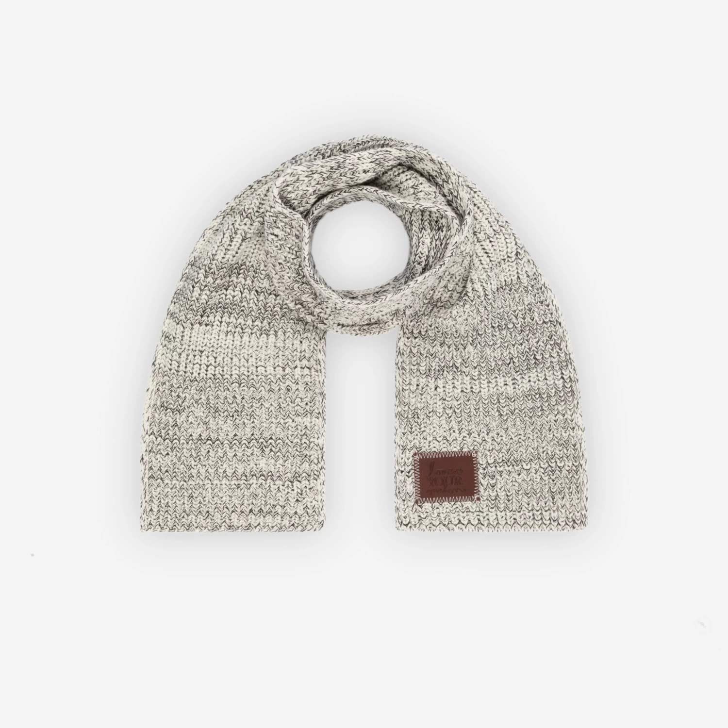 Kids Black Speckled Flat Knit Scarf 1 Kids Black Speckled Flat Knit Scarf