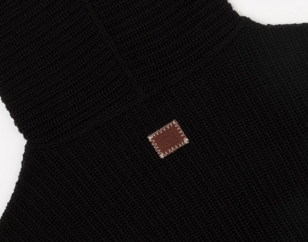 Black Knit Hoodie 2 Black Knit Hoodie - Image 2