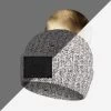 Kids Black Speckled Pom Beanie (White Light Up Pom)