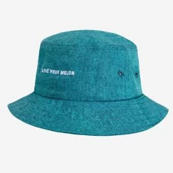 Teal Linen Bucket Hat