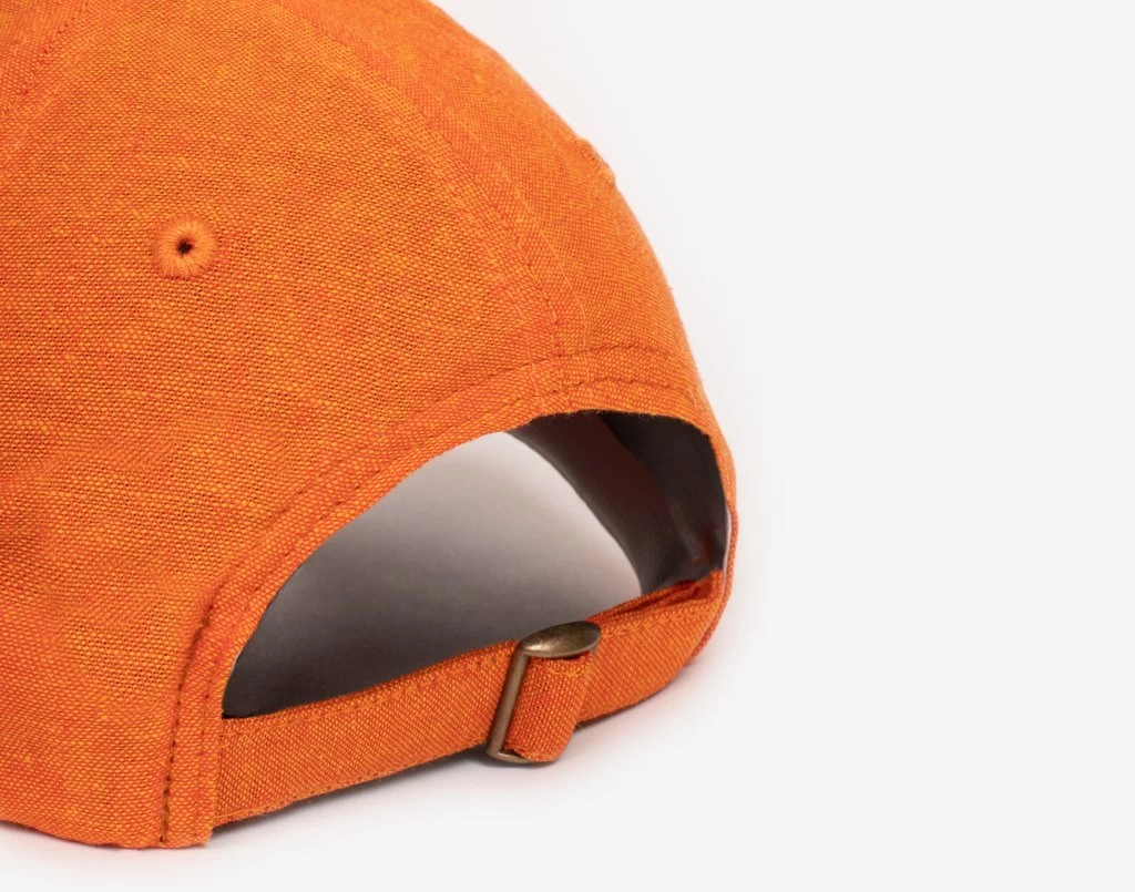 Flame Orange Linen Cap 2 Flame Orange Linen Cap - Image 2