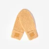 Camel And White Speckled Mittens S/M