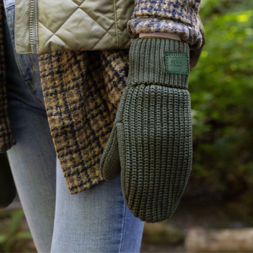 Hunter Green Mittens L/XL 3 Hunter Green Mittens L/XL - Image 3