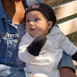 Baby Black Mittens -Love Your Melon LYM.10.23.Bundle.Up .Week .eCom .Baby .Mittens.Black .PDP .3