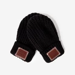 Toddler Black Mittens