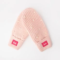 Barbieâ„¢ Blush Pearled Knit Mittens
