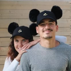 Mickey Mouse Black Gold Foil Hero Cap With Pom Ears -Love Your Melon LYM.Disney.Fall .Classics.2023.eCom .Adults.Mickey.Hero .Cap .PDP .4