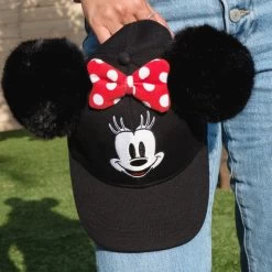 Minnie Mouse Kids Black Hero Cap With Pom Ears -Love Your Melon LYM.Disney.Fall .Classics.2023.eCom .Kids .Minnie.Hero .Cap .PDP .4
