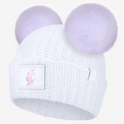 Disney's Minnie Mouse White Double Pom Beanie