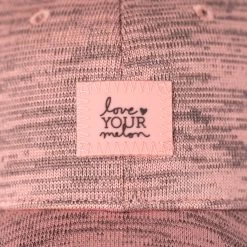Dusty Pink And Dark Charcoal Speckled Hero Cap -Love Your Melon LYM.Fall .Hero .2023.eCom .Knit .Cap .Pink .Grey .Speck .PDP .3