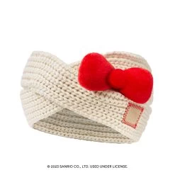HELLO KITTY® White Speckled Criss-Cross Headband With Bow