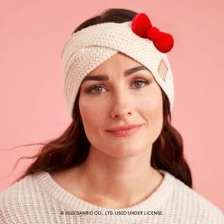 HELLO KITTY® White Speckled Criss-Cross Headband With Bow -Love Your Melon LYM.HelloKitty.eCom .Headband.PDP .3