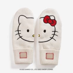 HELLO KITTY® White Speckled Mittens