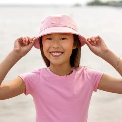 Kids Pink Speckled Hero Bucket Hat -Love Your Melon LYM.Hero .Bucket.Kids .eCom .PDP .Pink .Speck .5