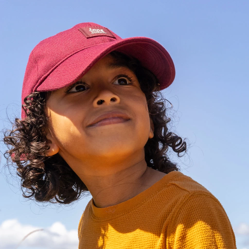 Kids Burgundy Hero Cap 3 Kids Burgundy Hero Cap - Image 3